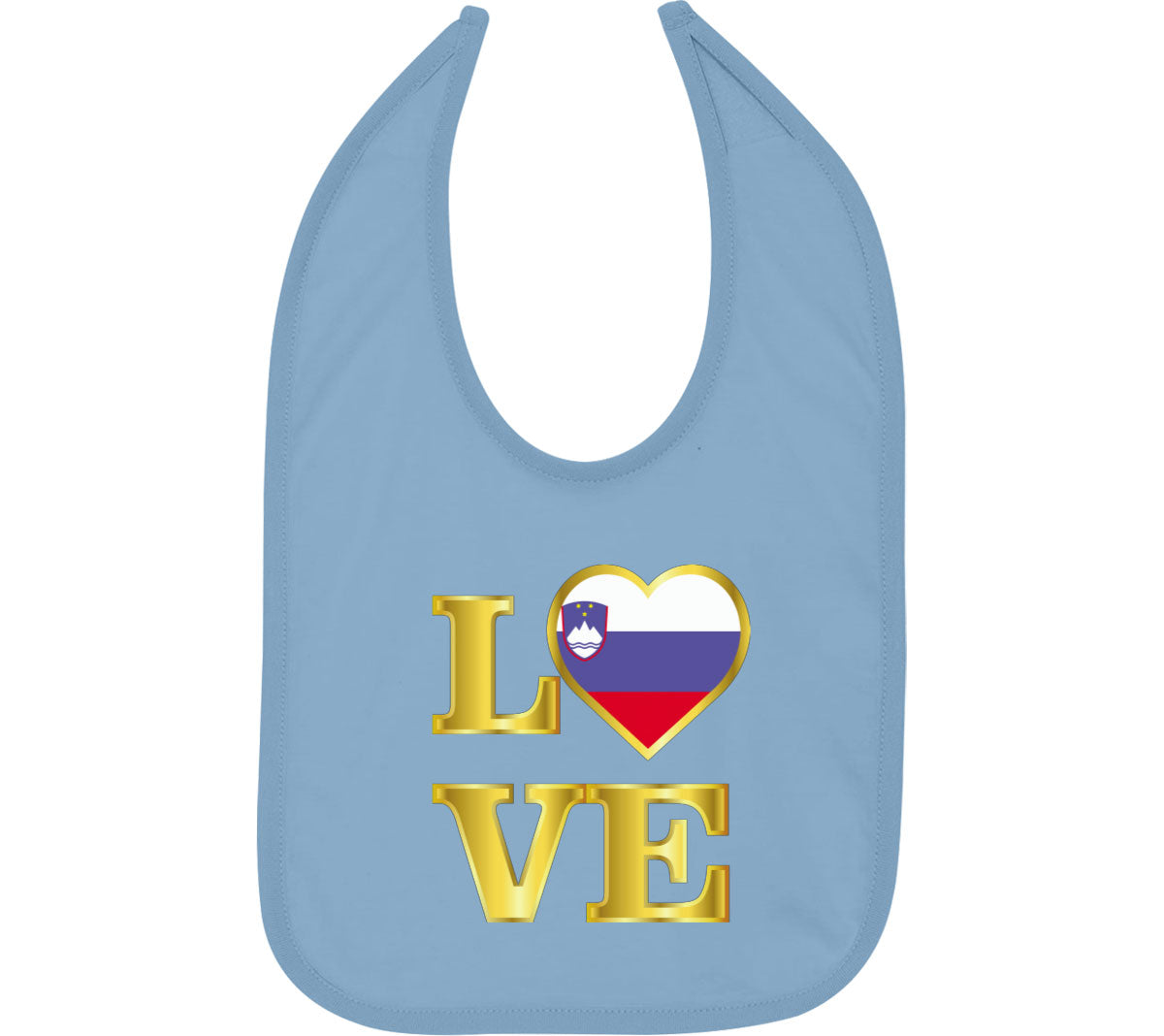 Slovenia Love Baby Bib