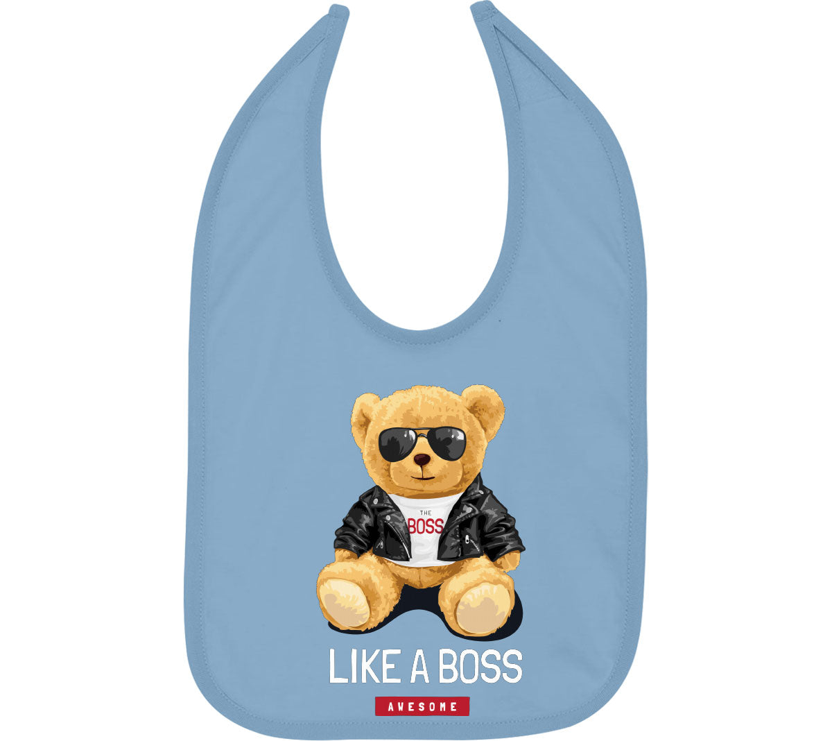 Teddy Bear Like A Boss Baby Bib