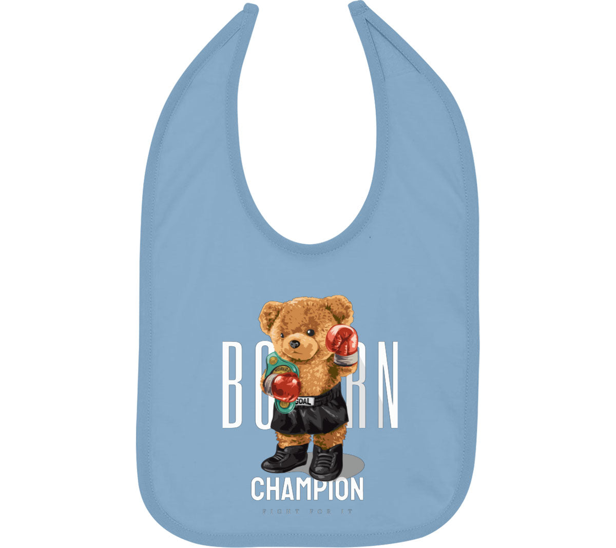 Teddy Bear Champion Boxer Baby Bib