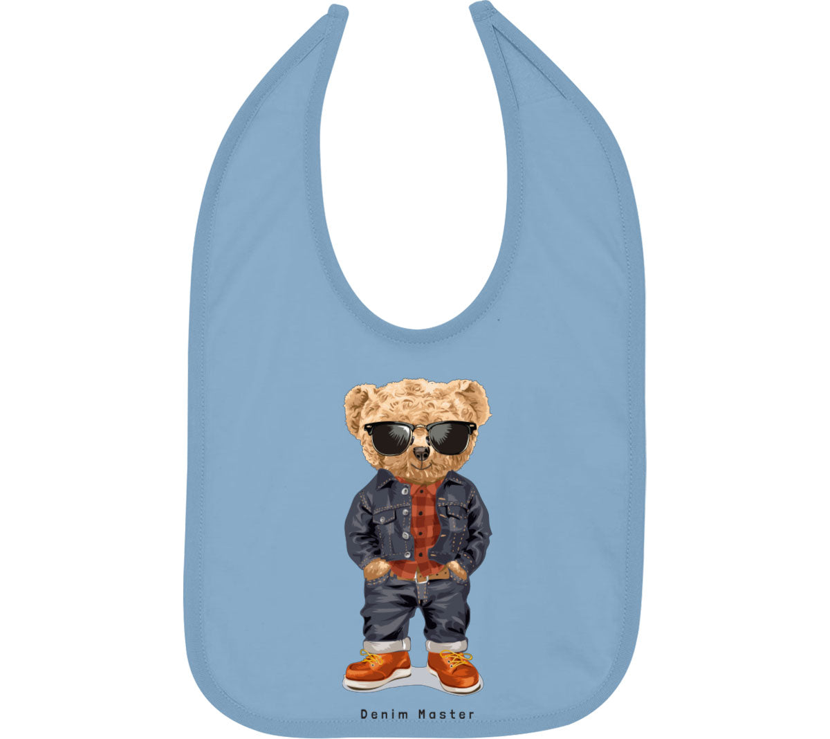 Teddy Bear Denim Master Baby Bib