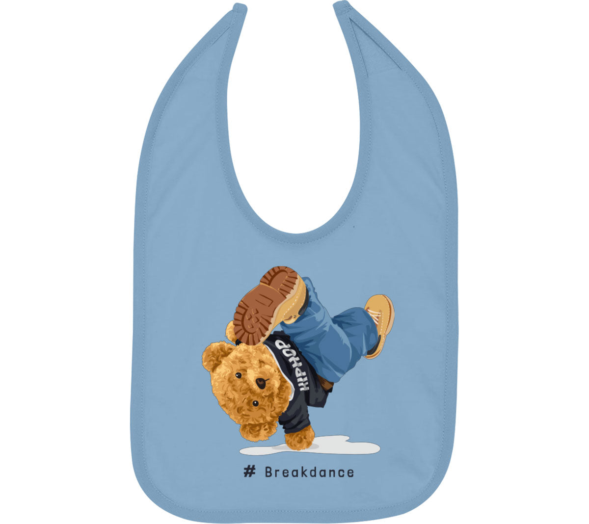 Teddy Bear Hiphop Breakdancing Baby Bib