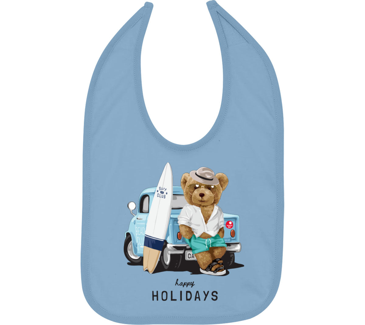 Teddy Bear Holiday Baby Bib