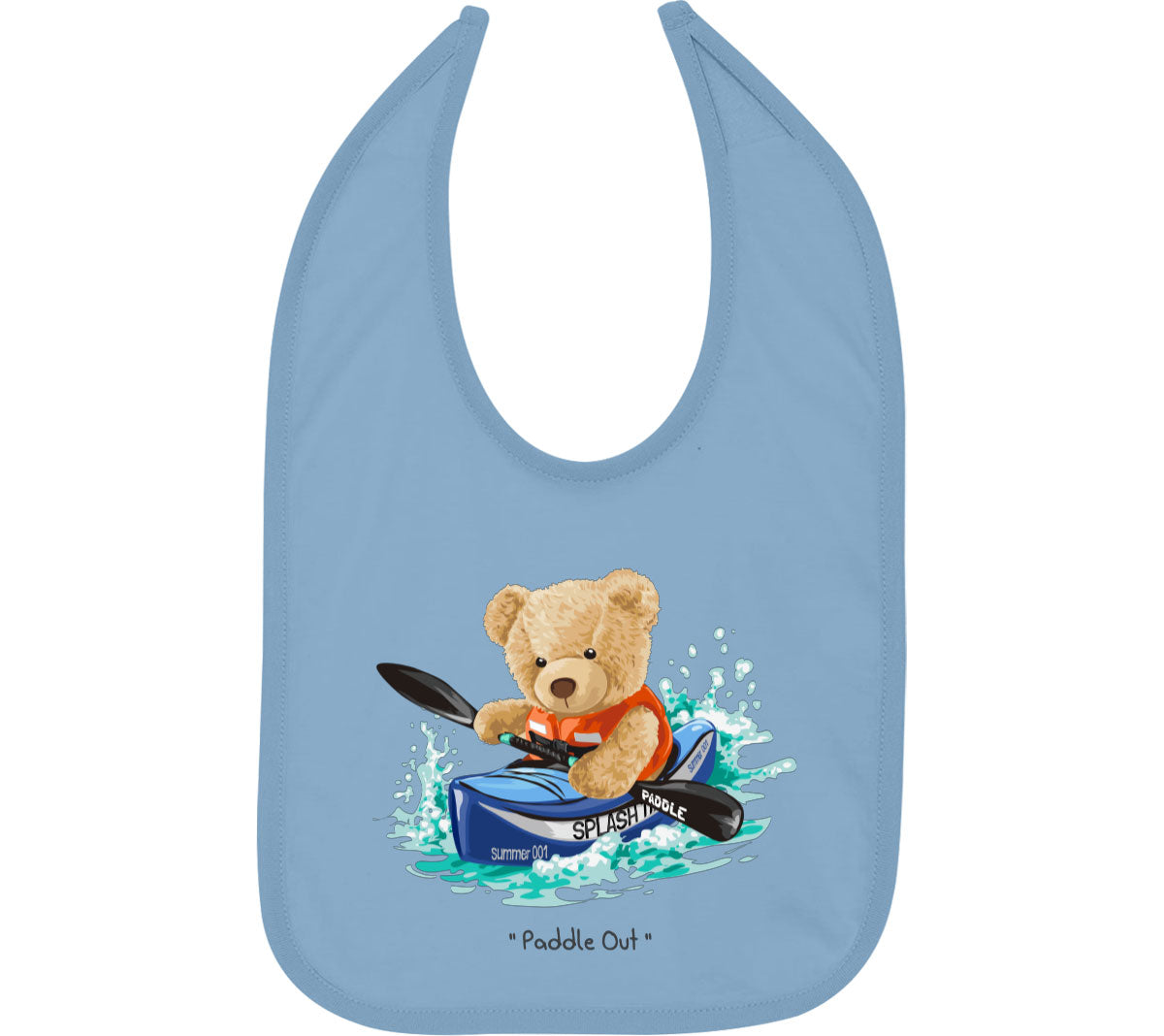 Teddy Bear Kayak Baby Bib