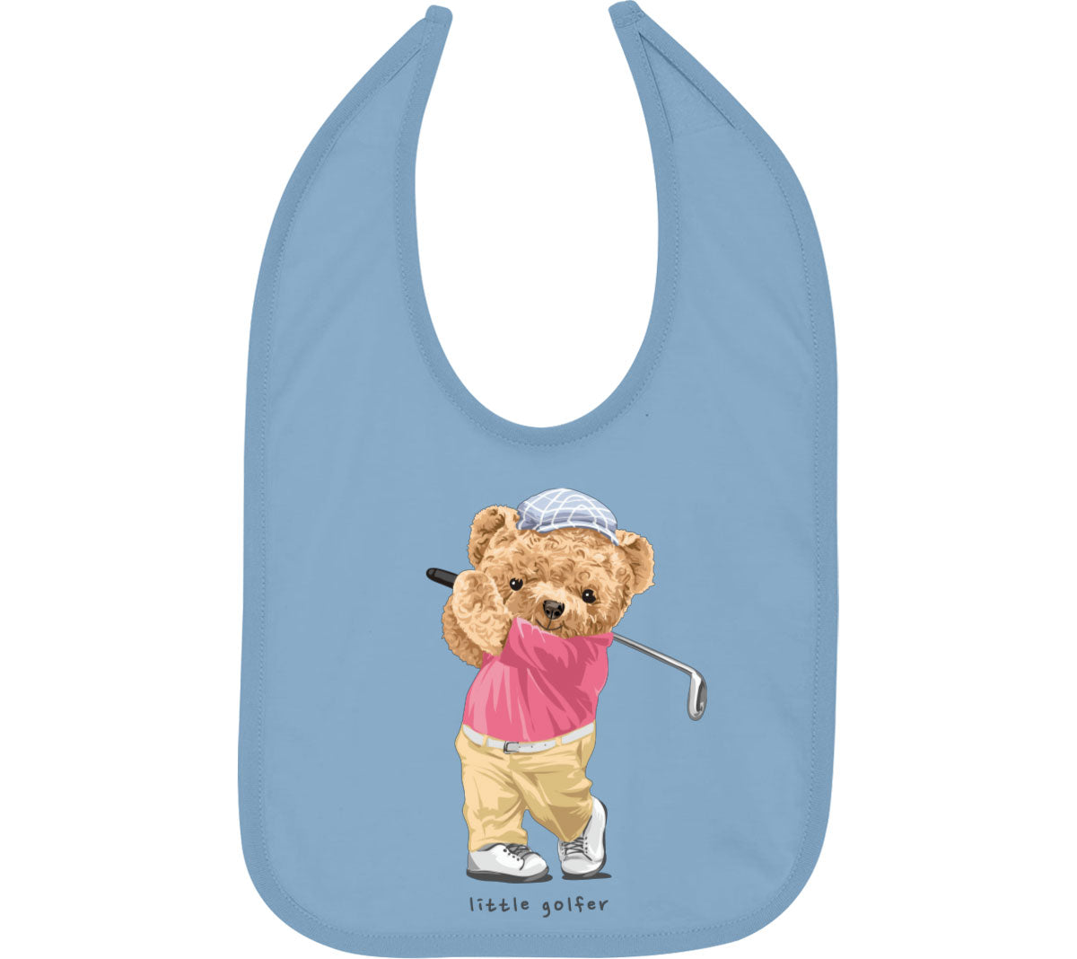 Teddy Bear Lil Golfer Baby Bib