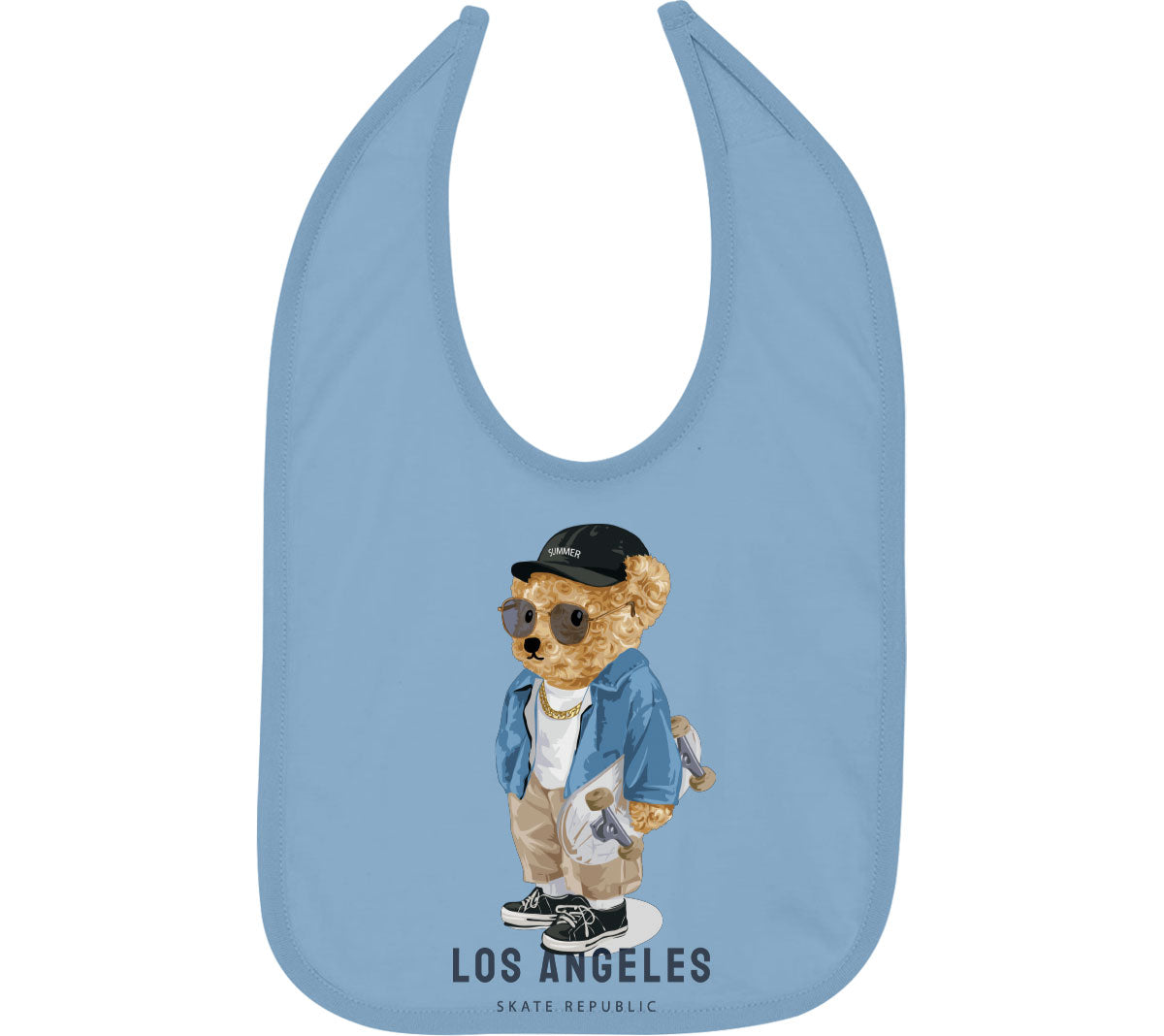 Teddy Bear Los Angeles Baby Bib