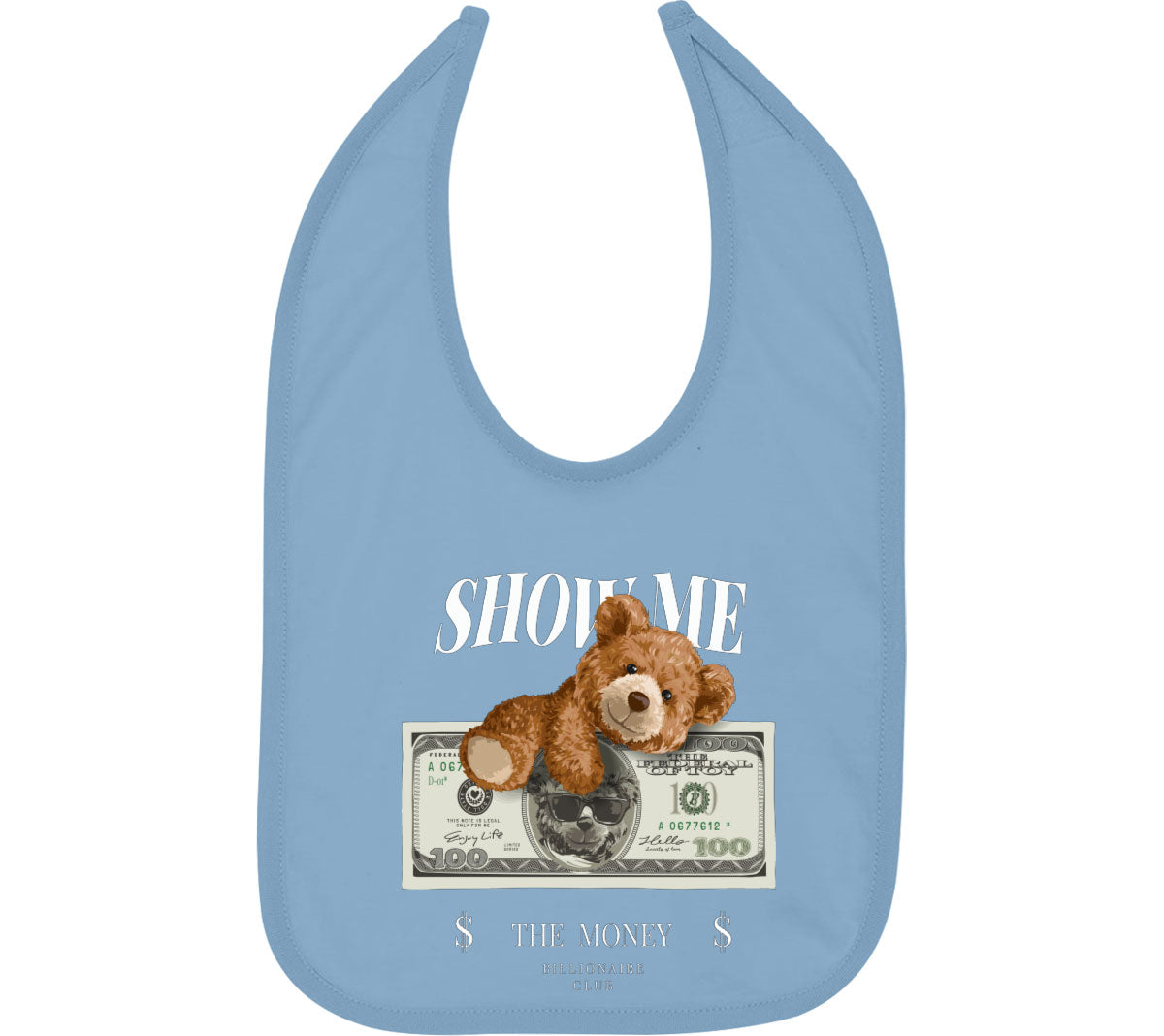 Teddy Bear Money Baby Bib