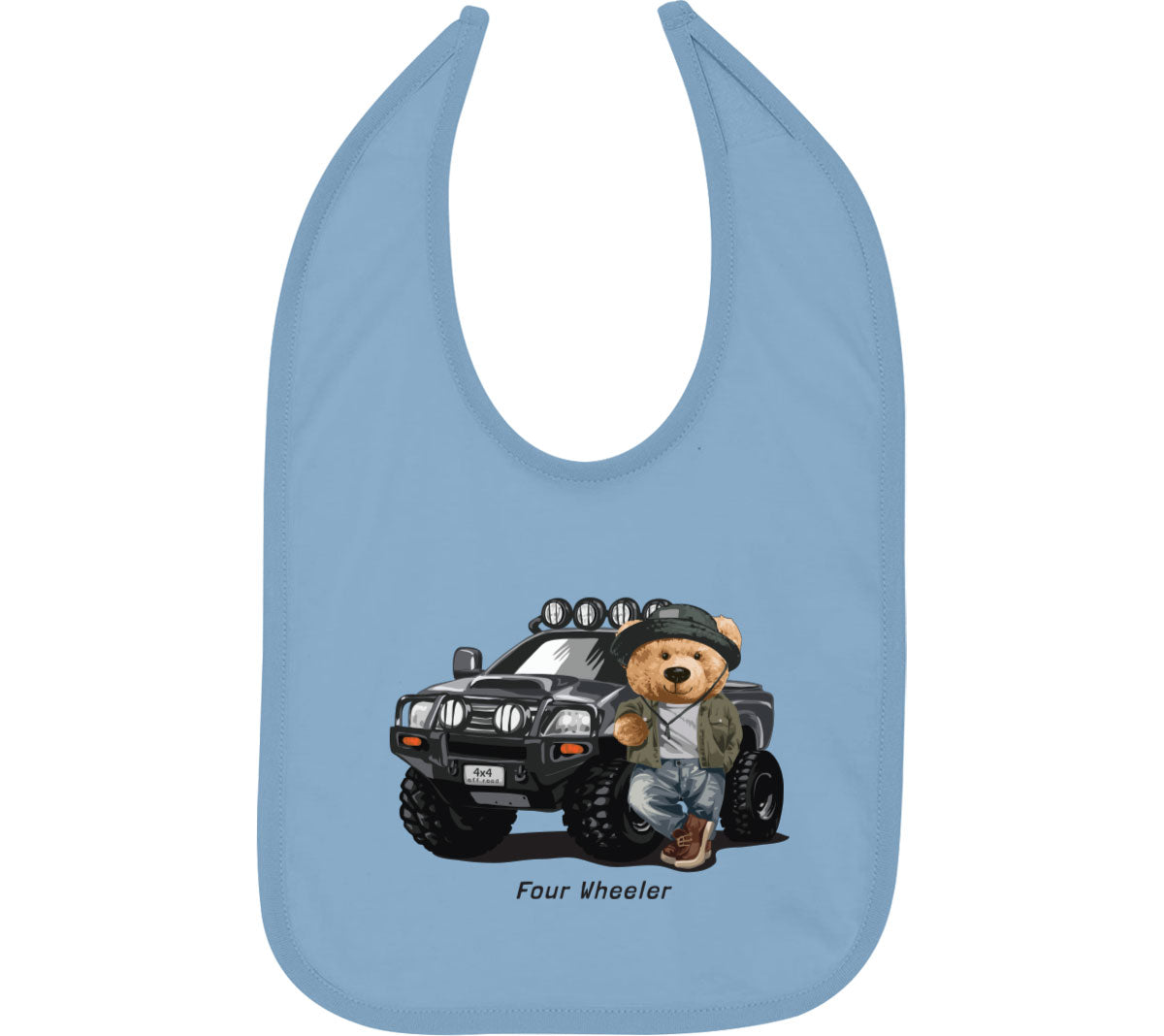 Teddy Bear Off Road Baby Bib