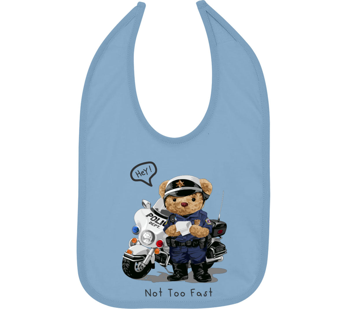 Teddy Bear Police Baby Bib