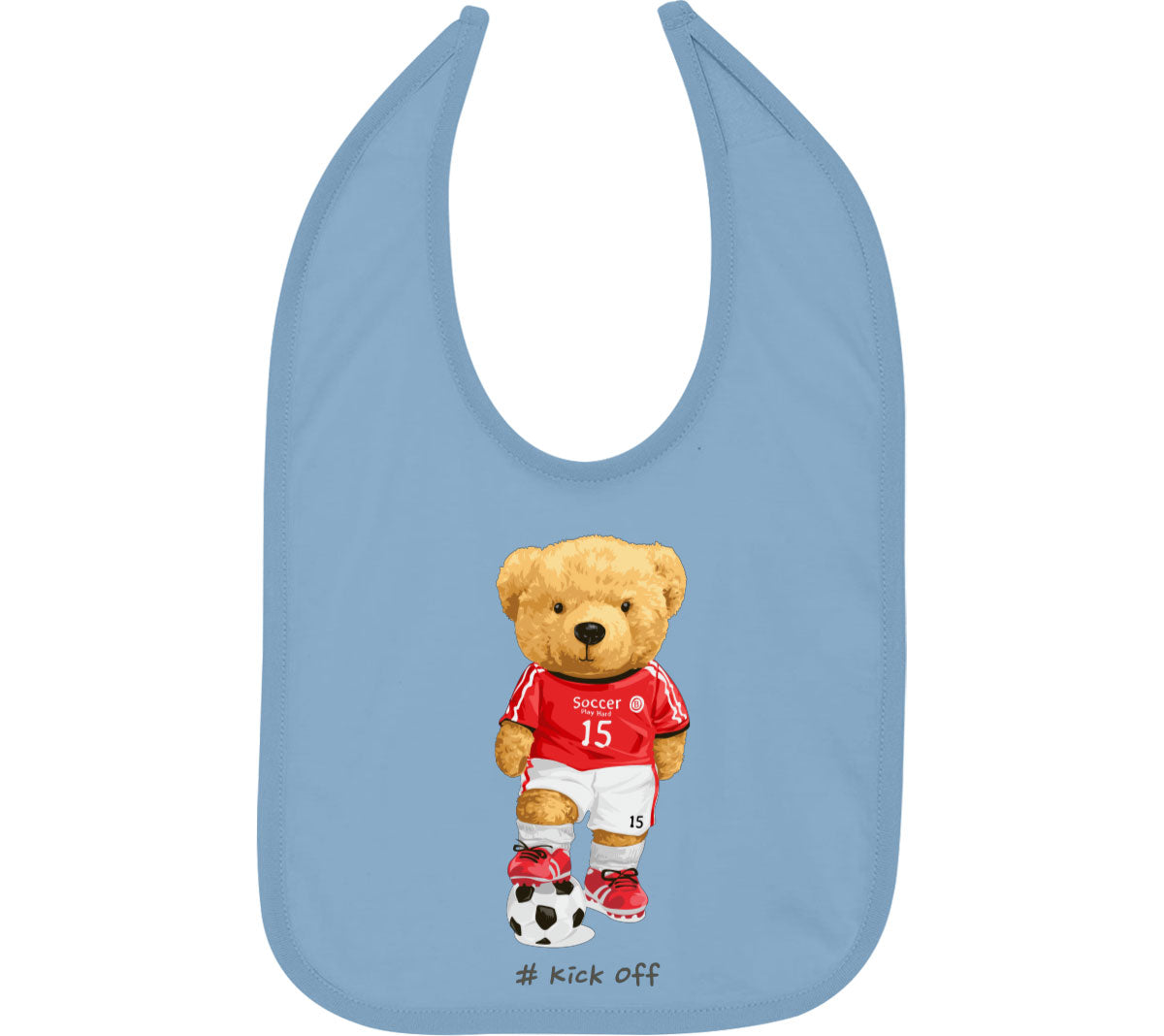 Teddy Bear Soccer Baby Bib