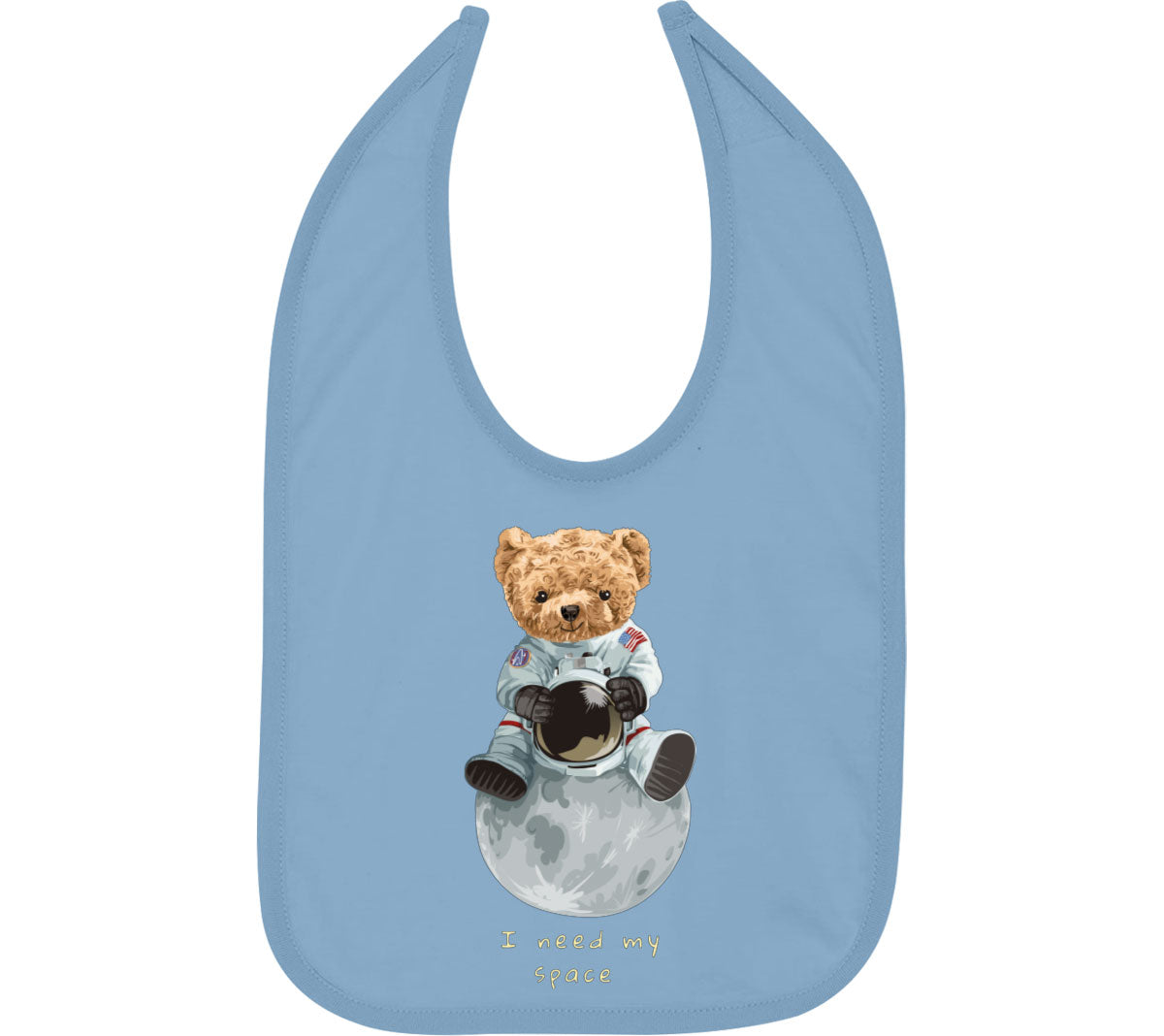 Teddy Bear Astronaut Baby Bib