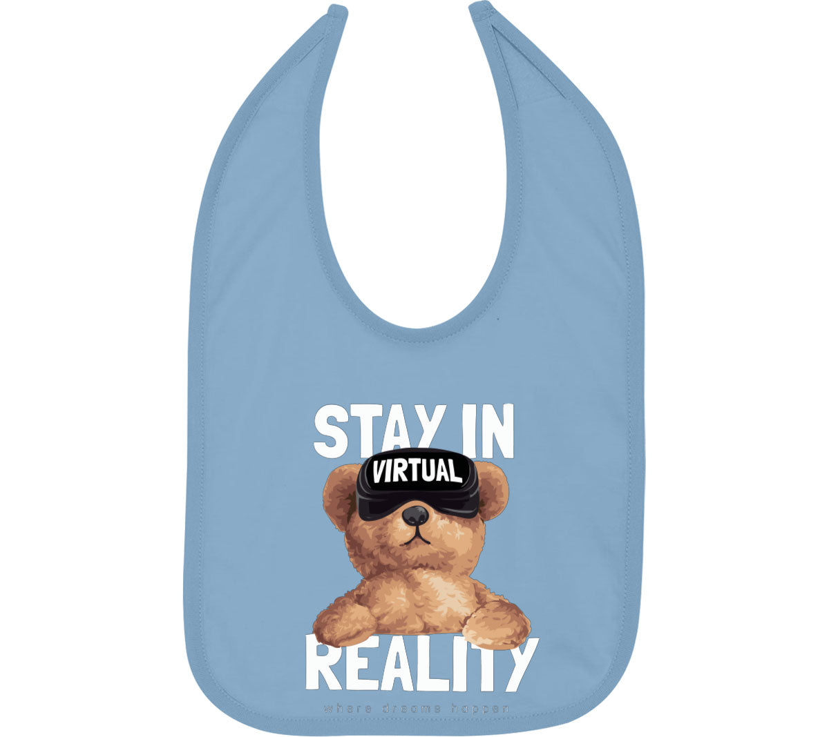 Teddy Bear Stay In VR Baby Bib