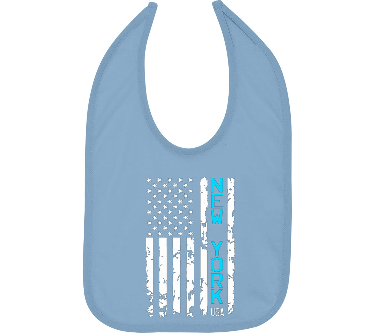 New York American Flag Baby Bib