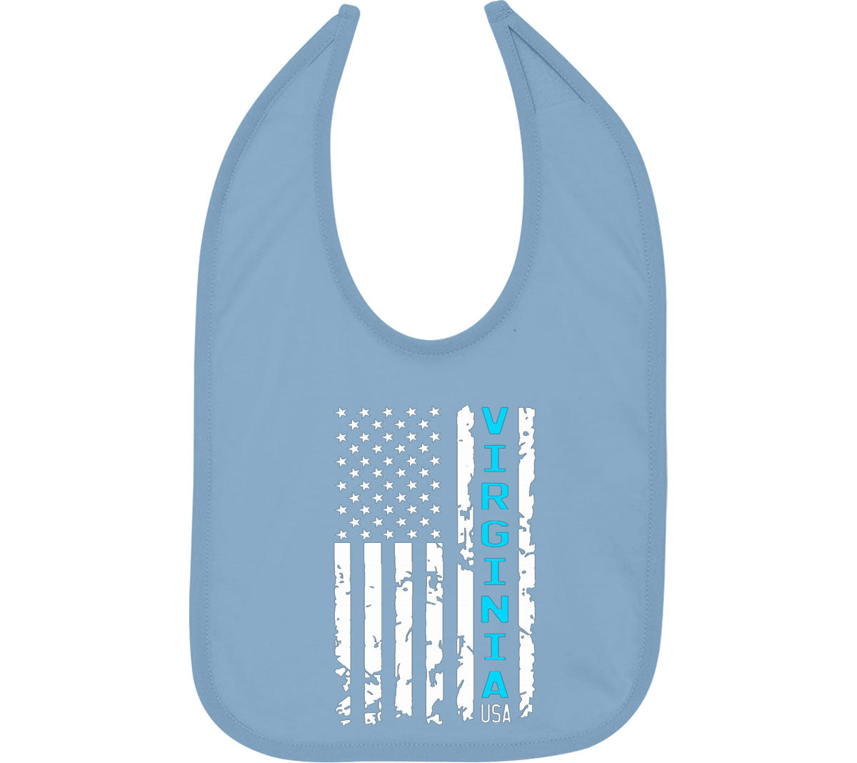 Virginia American Flag Baby Bib