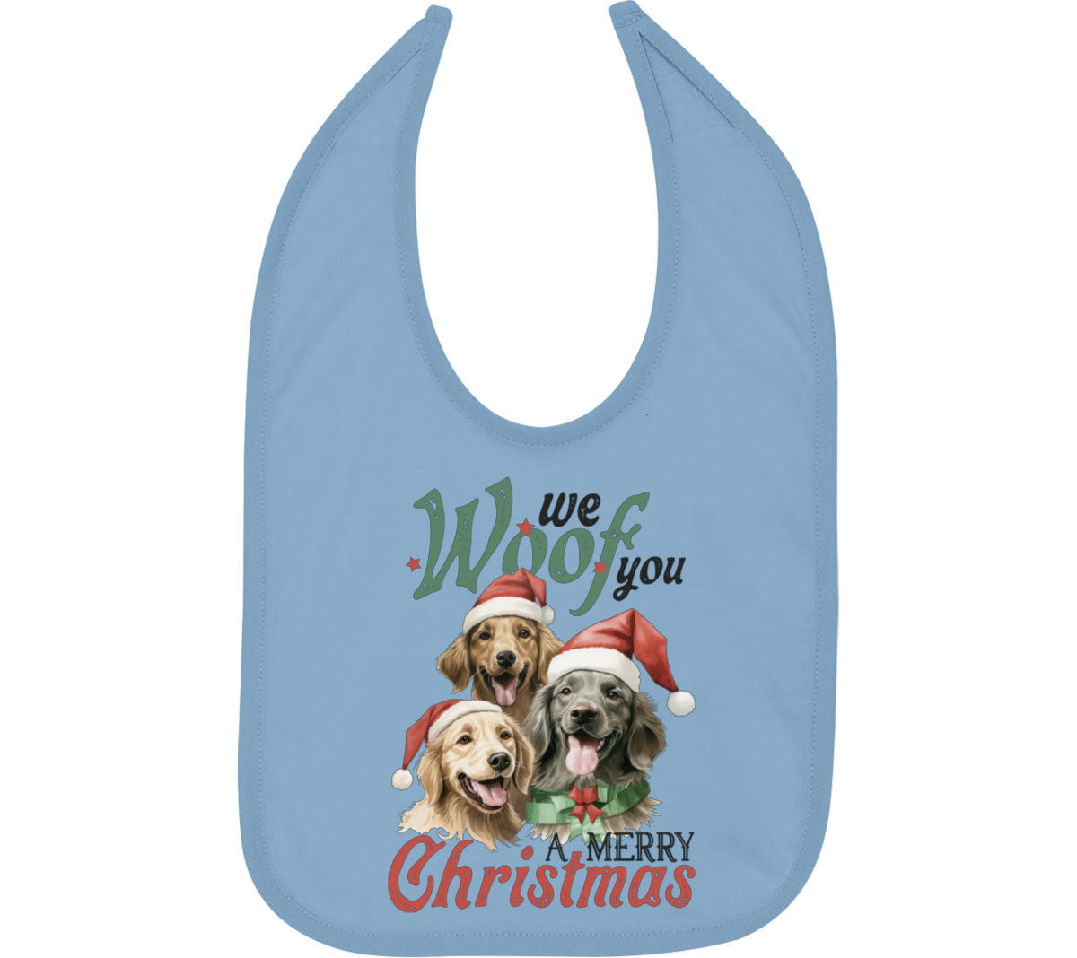 We Woof You A Merry Christmas Baby Bib