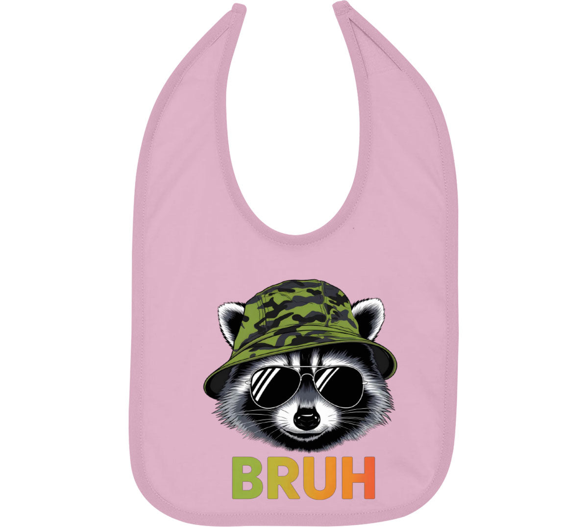 Cute Raccoon Bruh Baby Bib