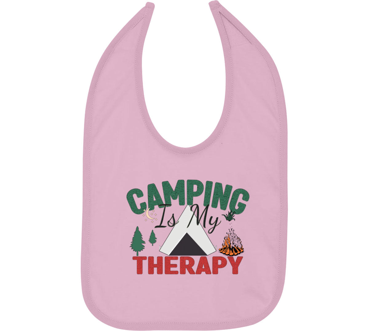 Camping Is My Therapy Baby Bib