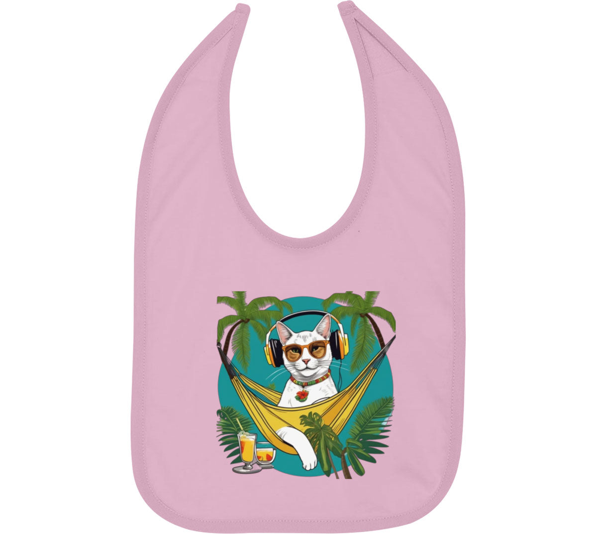 Cat On Vacation Baby Bib