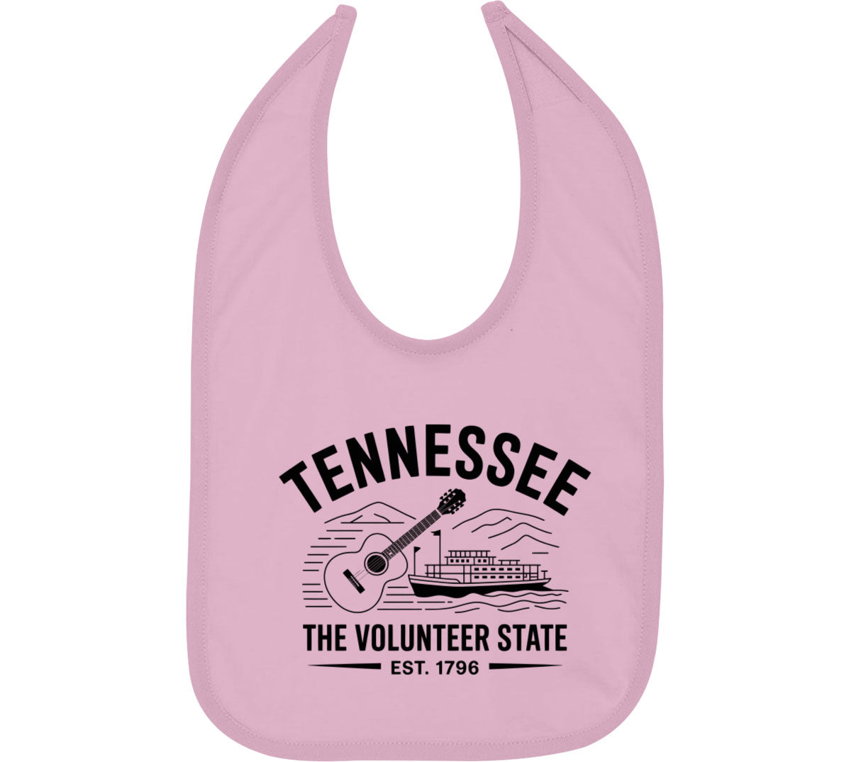 Tennessee Cityscape Illustration The Volunteer State Baby Bib