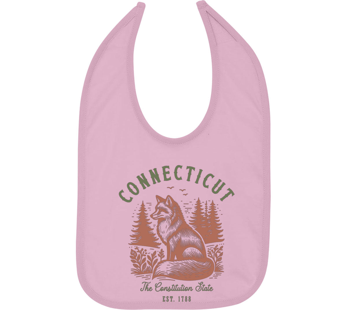 Connecticut State Vintage Baby Bib