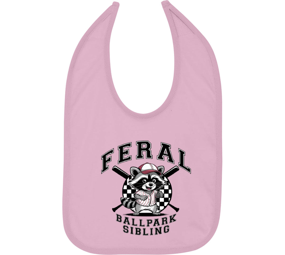 Feral Ballpark Sibling Baseball Baby Bib