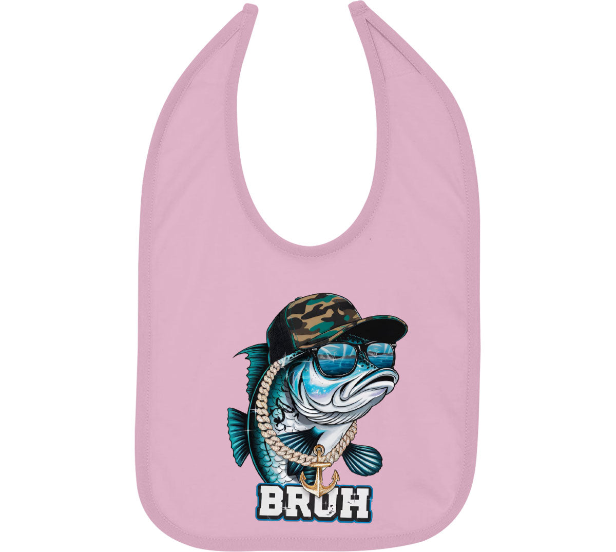 Funny Bass Fishing Baby Bib