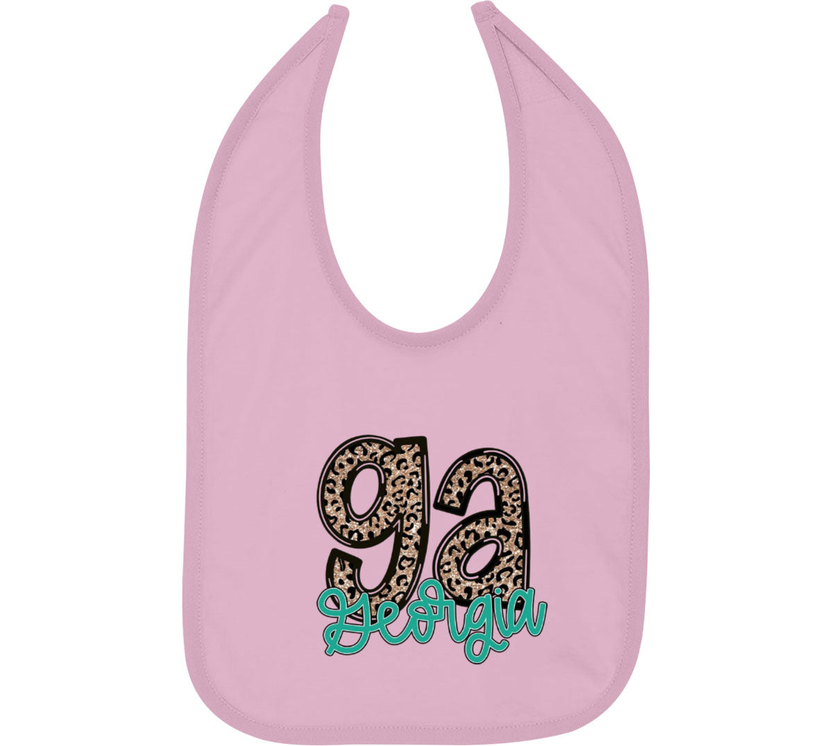 Georgia State Abbreviation Baby Bib