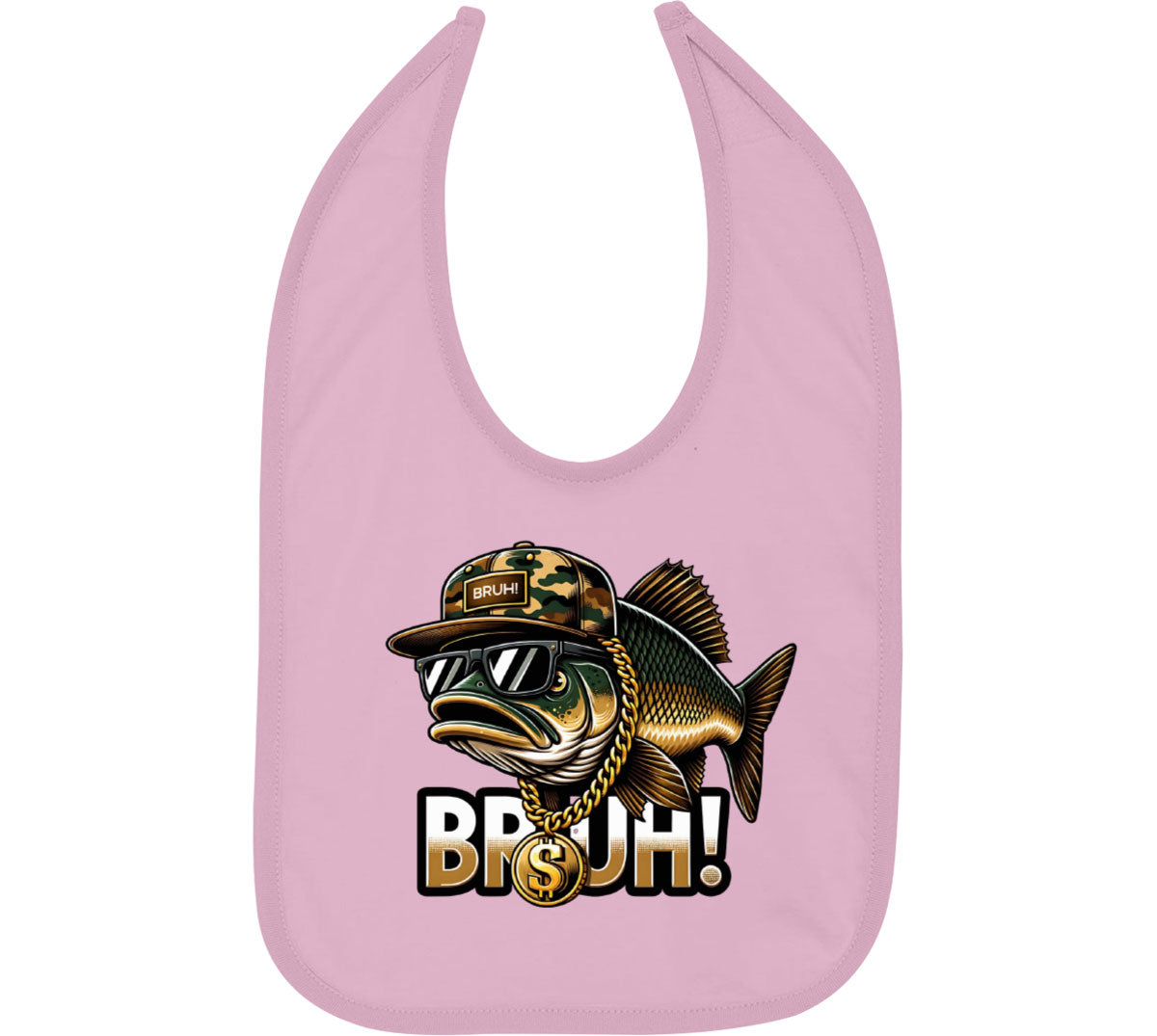 Funny Bass Fishing Baby Bib
