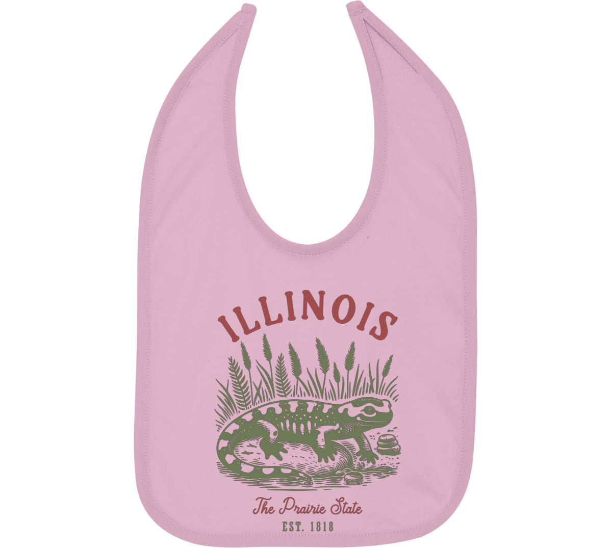 Illinois State Vintage Baby Bib
