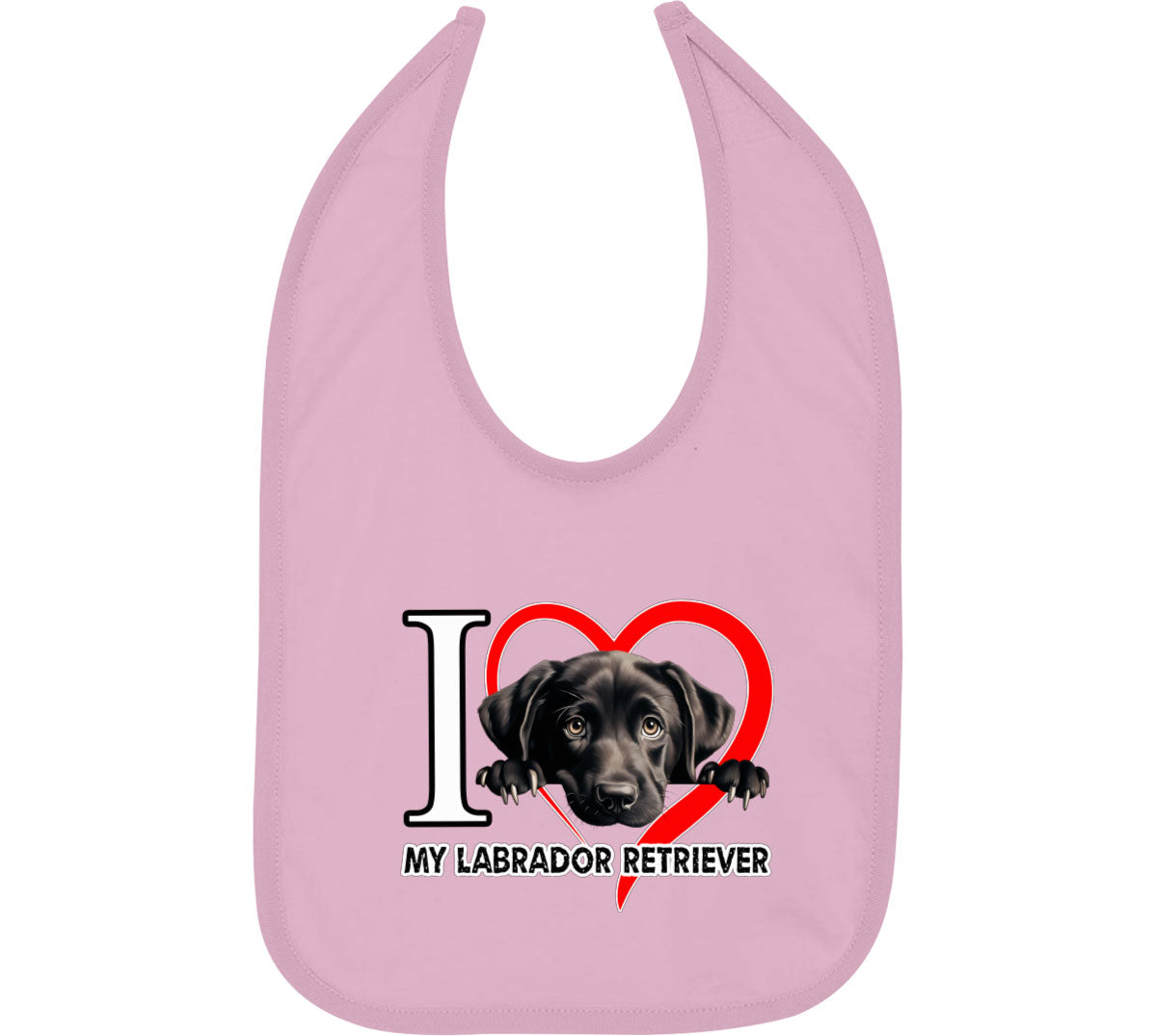 I Love My Labrador Retriever Dog Baby Bib
