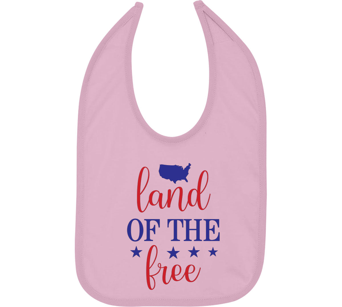 Land Of The Free Patriotic Baby Bib