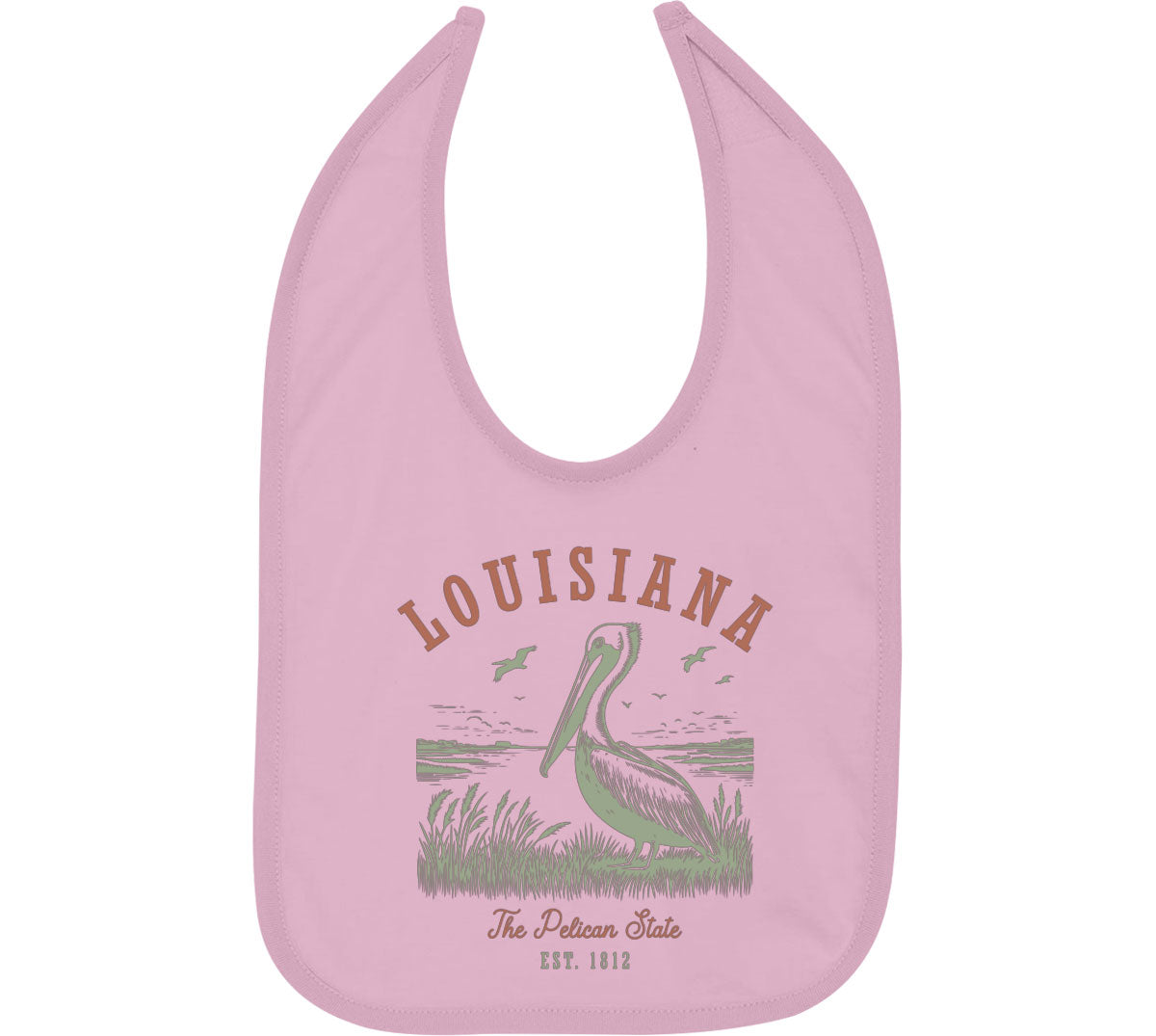 Louisiana State Vintage Baby Bib