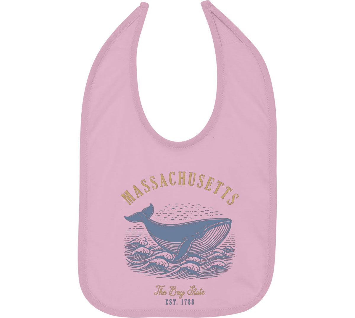 Massachusetts State Vintage Baby Bib