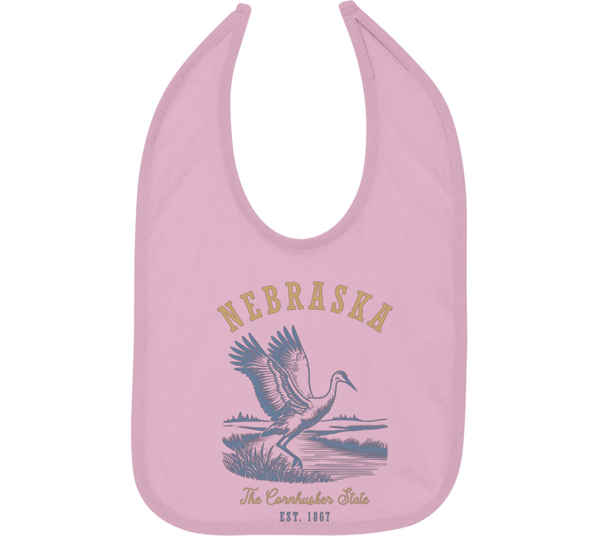 Nebraska State Vintage Baby Bib