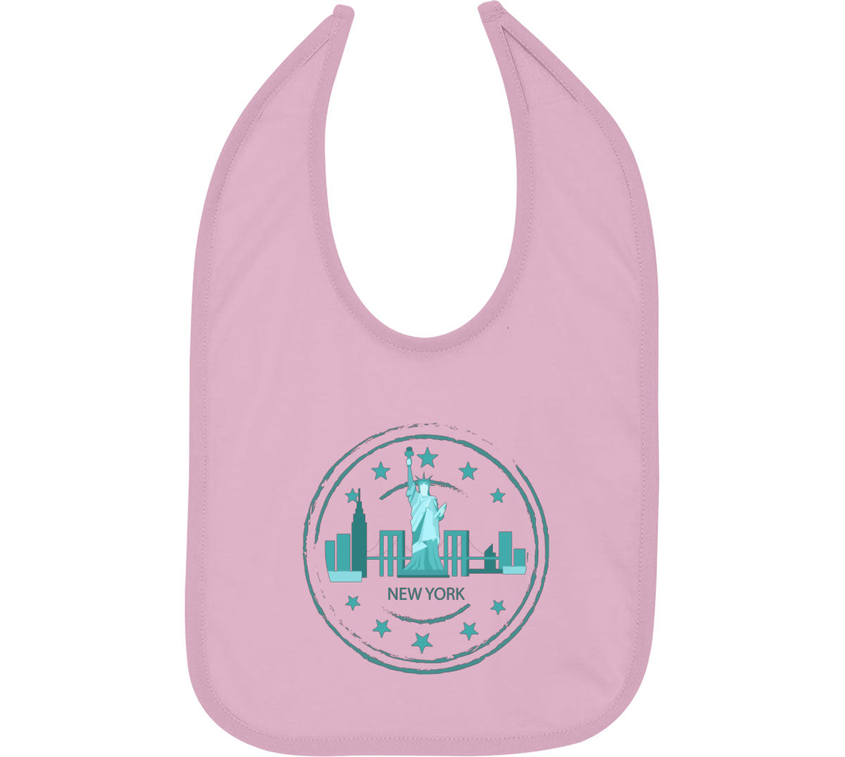 New York Stamp Baby Bib