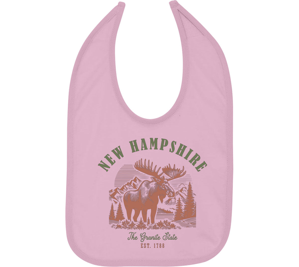 New Hampshire State Vintage Baby Bib