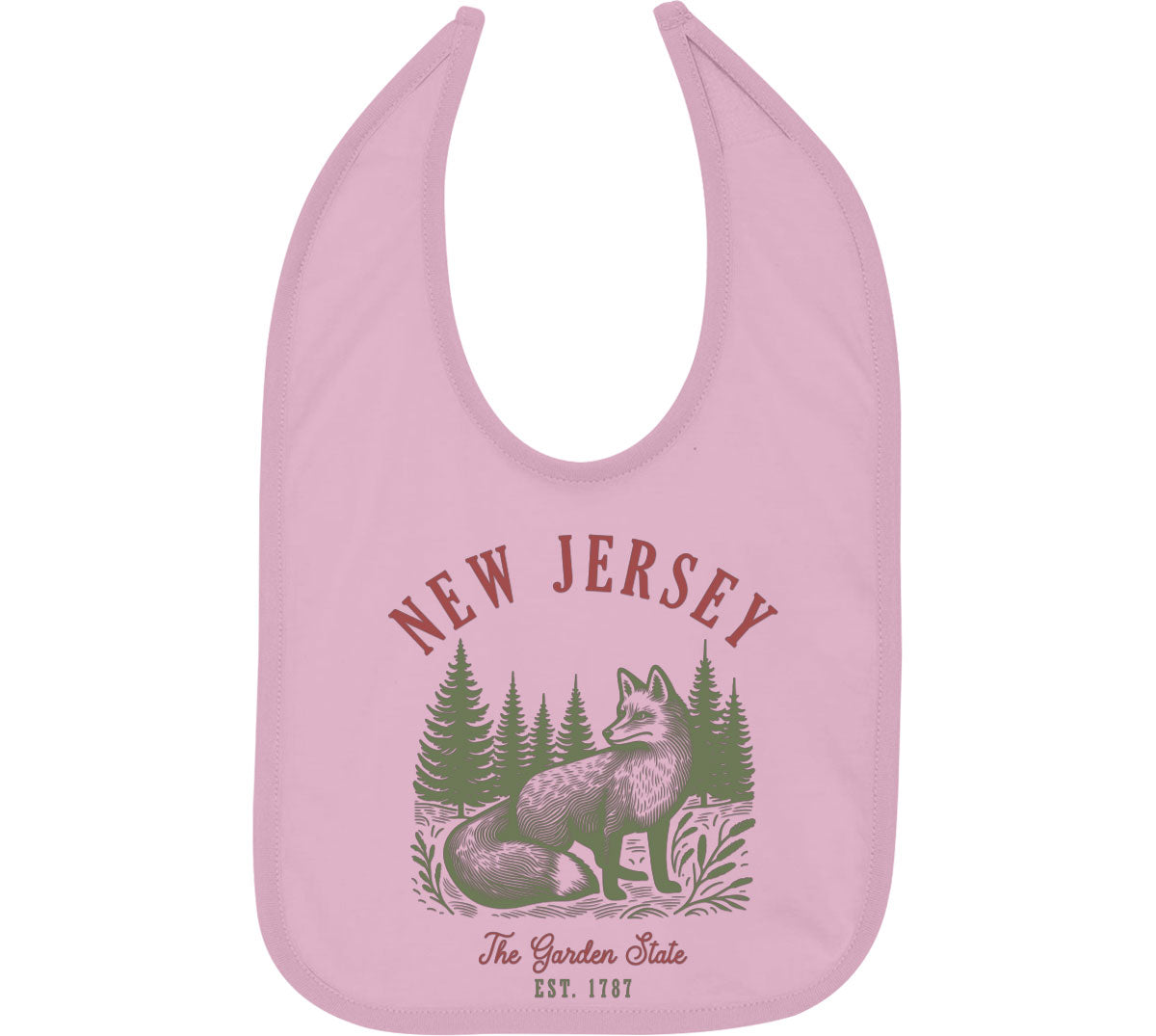 New Jersey State Vintage Baby Bib