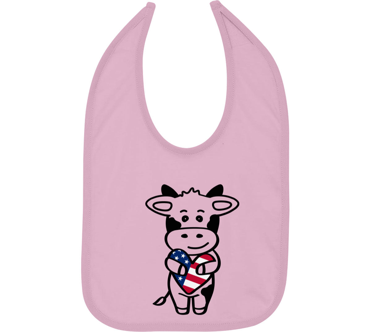 American Cow Patriotic Baby Bib