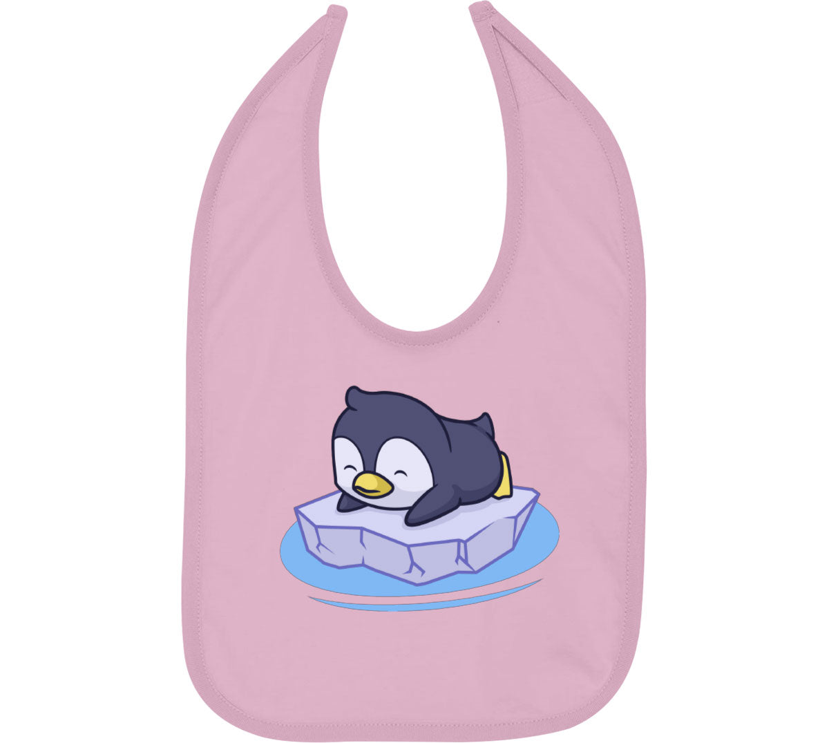 Penguin On Ice Block Baby Bib