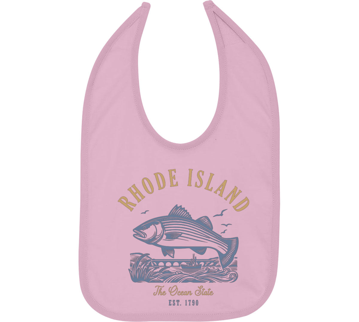 Rhode Island State Vintage Baby Bib