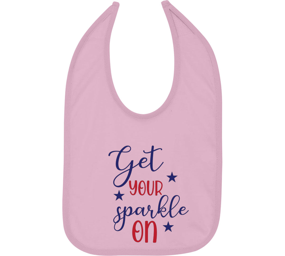 Get Your Sparkle On Patriotic Baby Bib