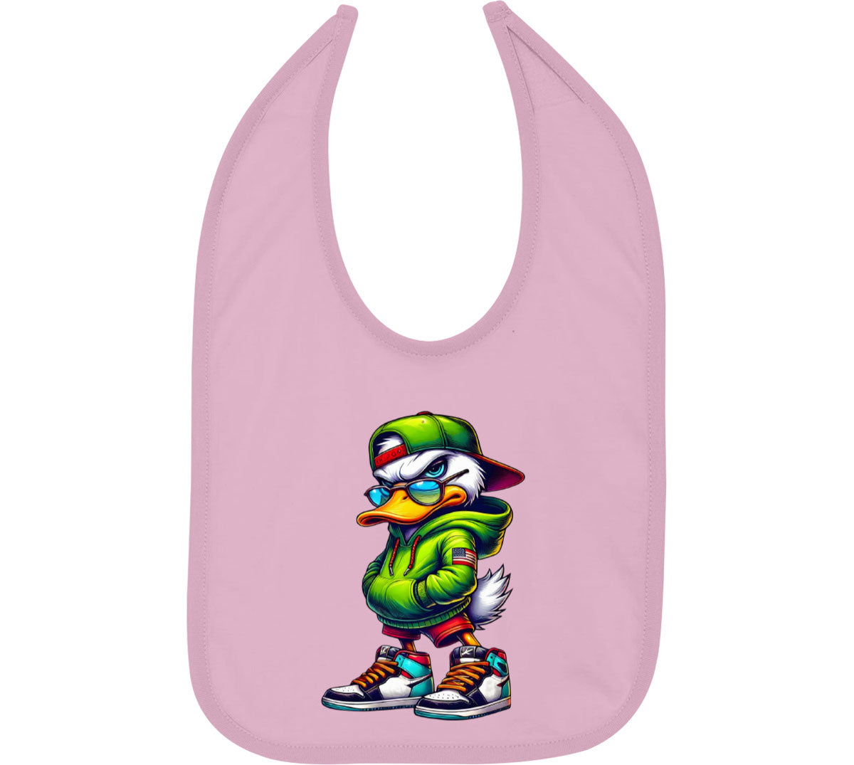Street Duck Cartoon Baby Bib