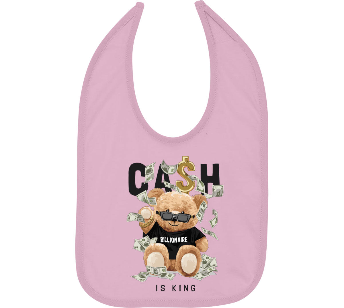 Teddy Bear Cash Billionaire Baby Bib