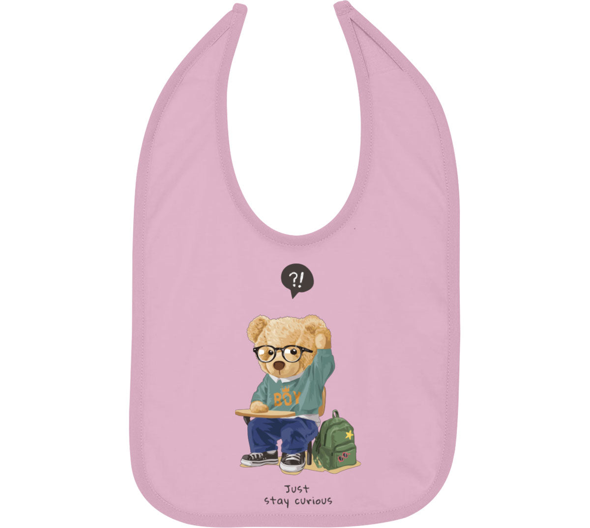 Teddy Bear Just Stay Curious Baby Bib