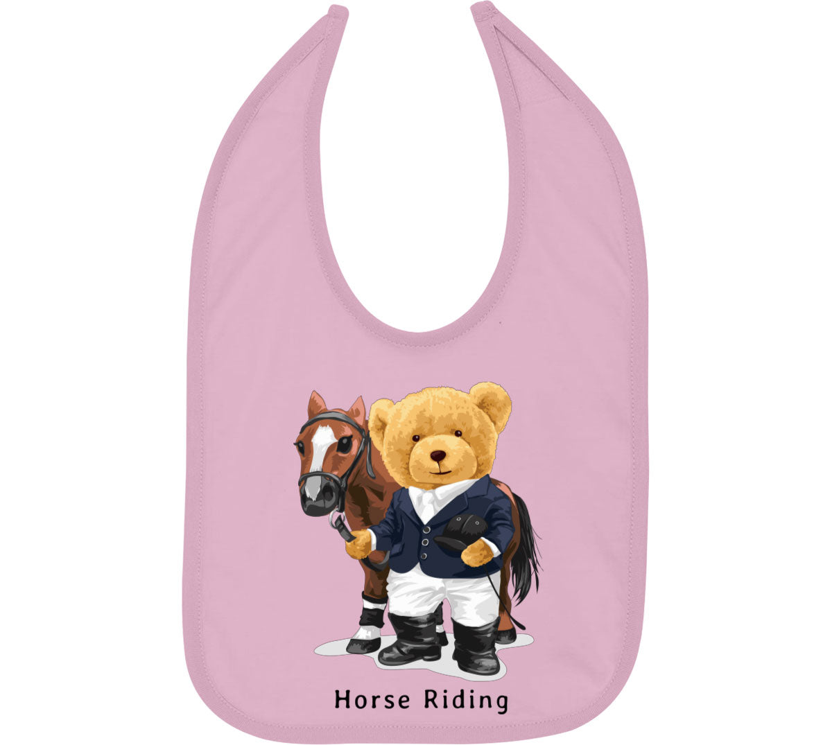 Teddy Bear Riding Baby Bib