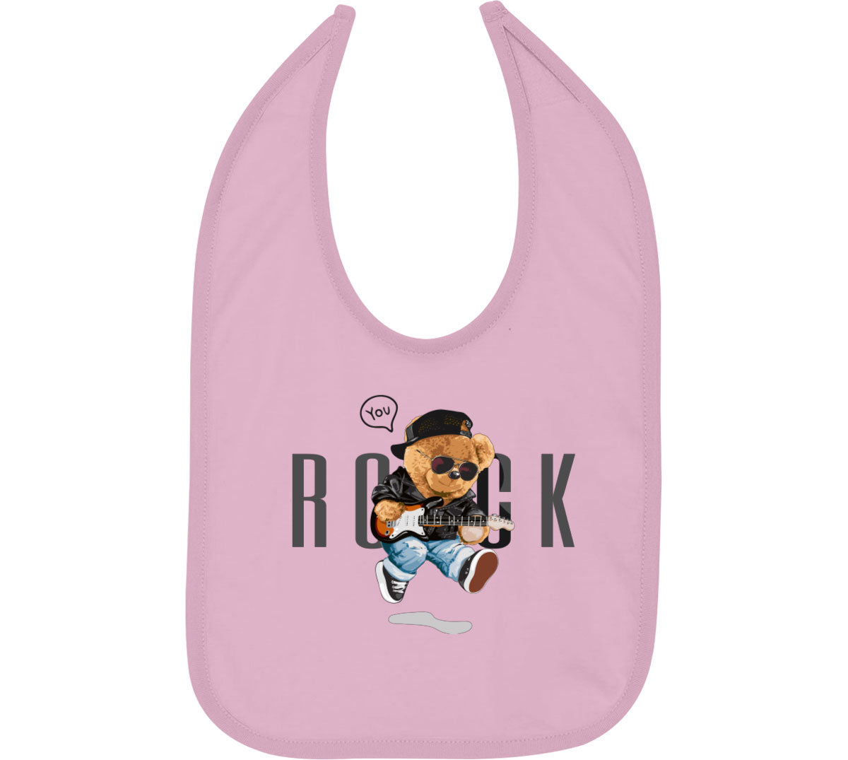 Teddy Bear Rock Baby Bib