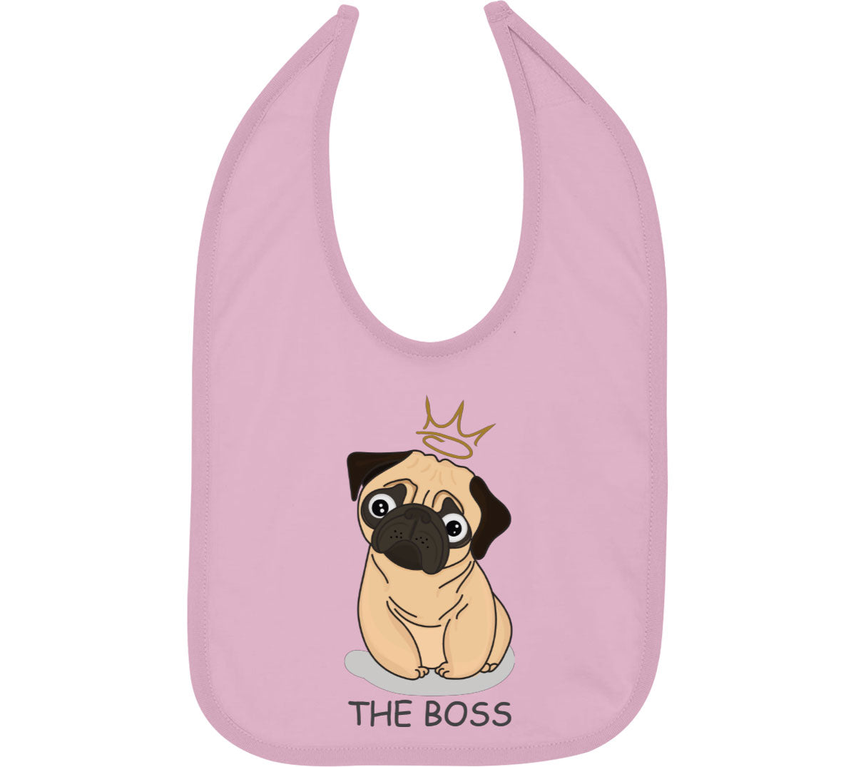 The Boss Pug Baby Bib