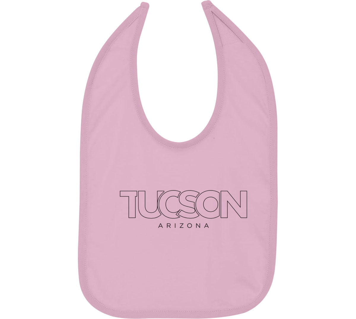 Tucson Arizona Outline Typography Baby Bib