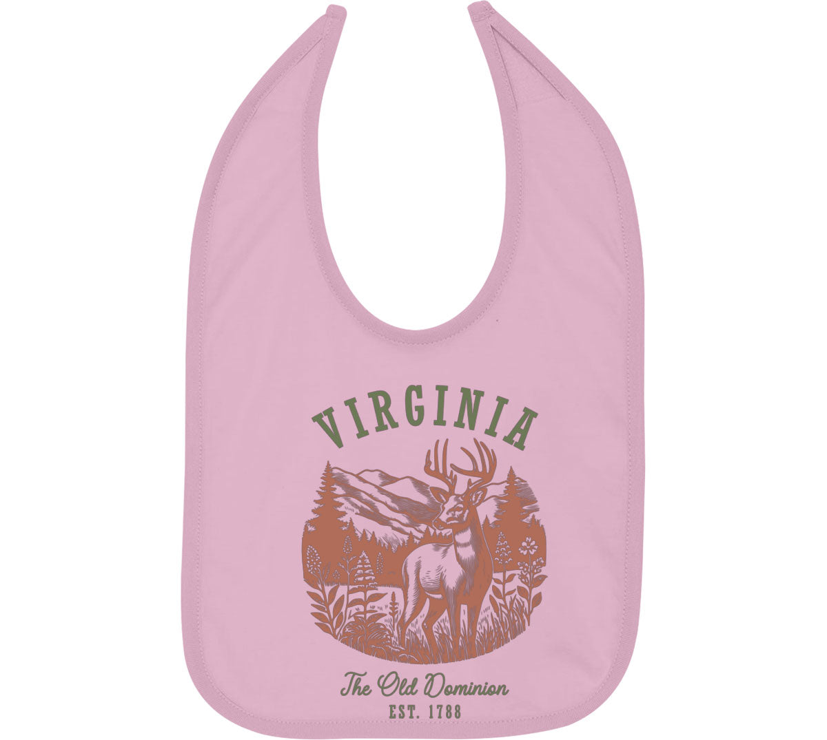 Virginia State Vintage Baby Bib