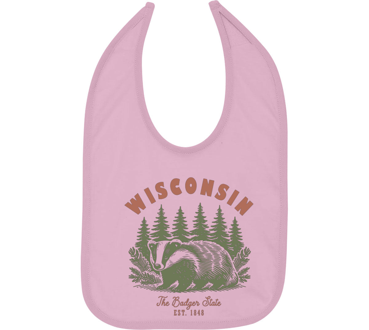 Wisconsin State Vintage Baby Bib