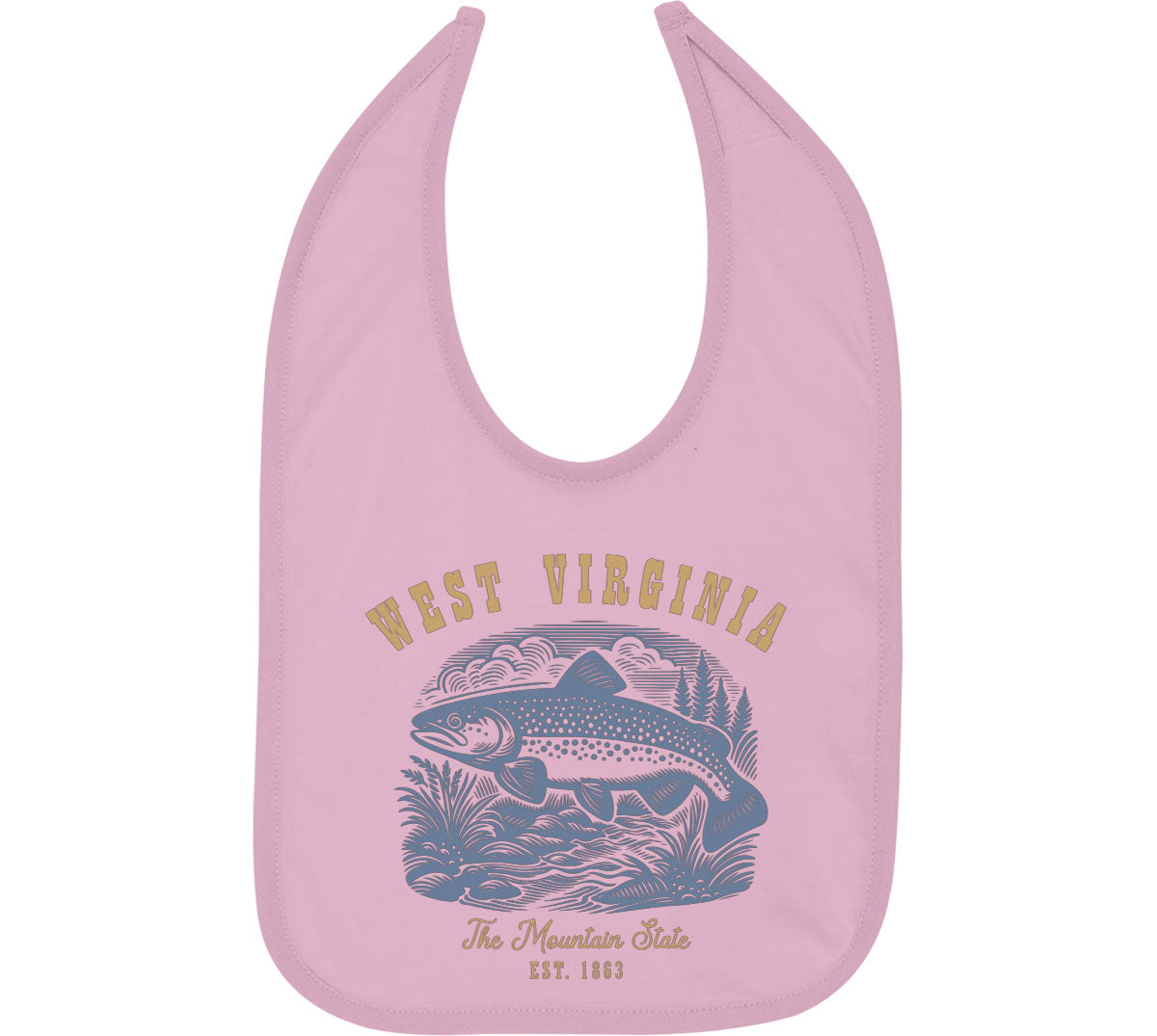 West Virginia State Vintage Baby Bib